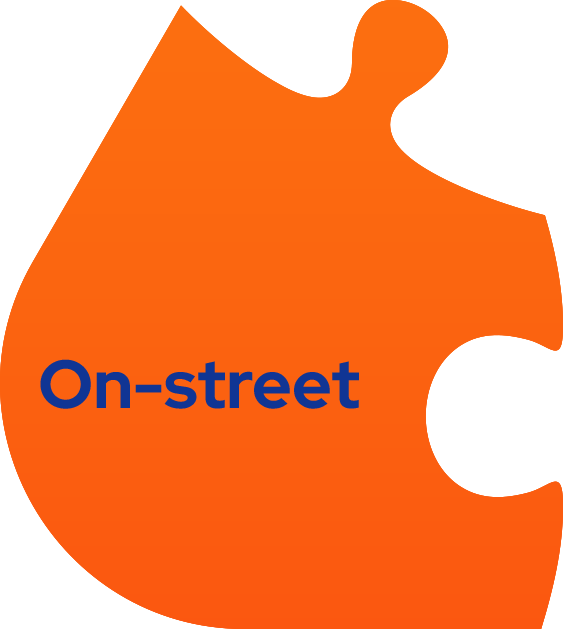 On-street puzzle piece