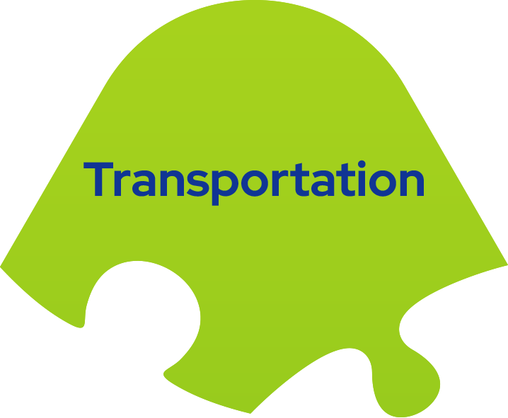 Transportation puzzle piece